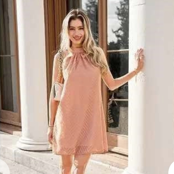 Cupshe Dresses & Skirts - NEW / NWT Cupshe Coral Peach Halter Mini Dress MEDIUM